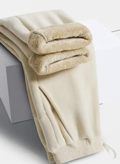 Mens Womens Casual Oversize Fleece Drawstring Gym Trousers Winter