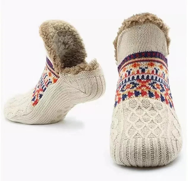 Super Warm Non Slip Floor Socks Women Men Unisex Velvet Winter Slipper