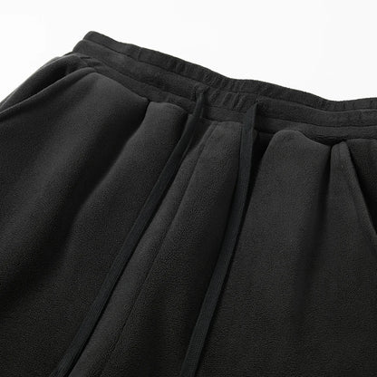 Mens Womens Casual Oversize Fleece Drawstring Gym Trousers Winter