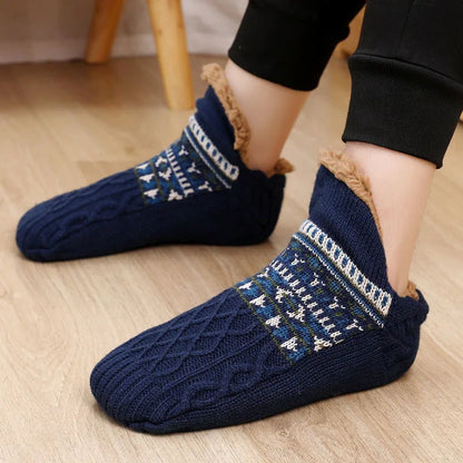 Super Warm Non Slip Floor Socks Women Men Unisex Velvet Winter Slipper